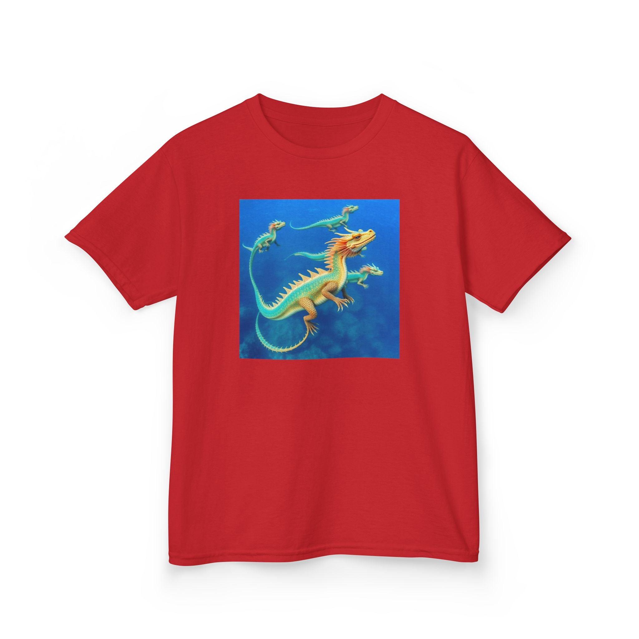 Blue Sea Dragons T‑Shirt — Colorful Ocean Graphic Tee