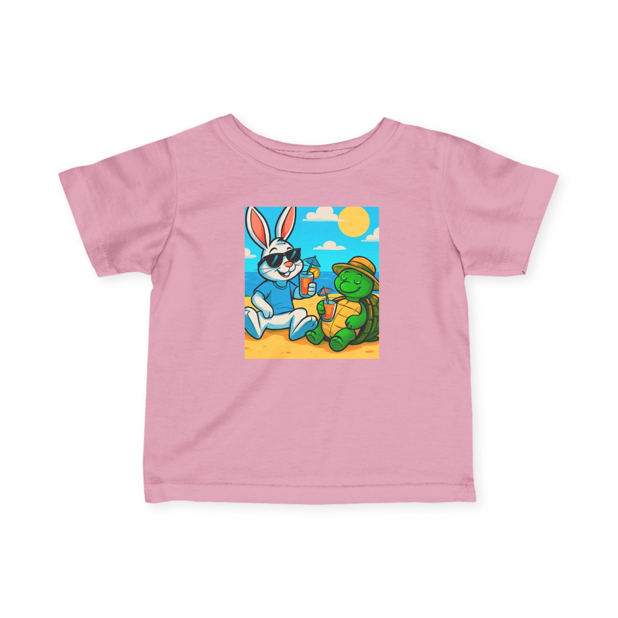 Infant Tee — Beach Bunny & Turtle Friends Graphic