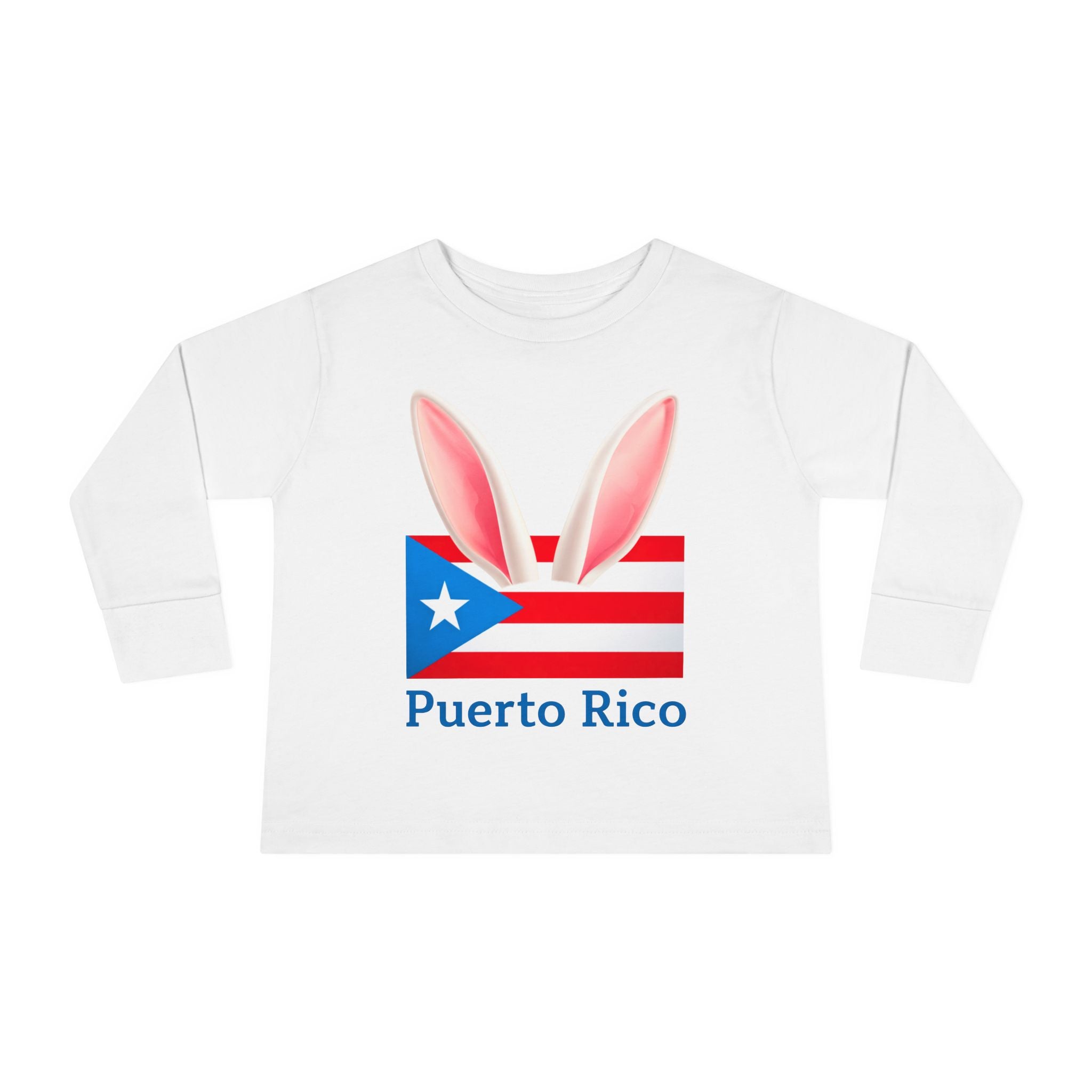 Puerto Rico Bunny Ears Toddler Long Sleeve Tee