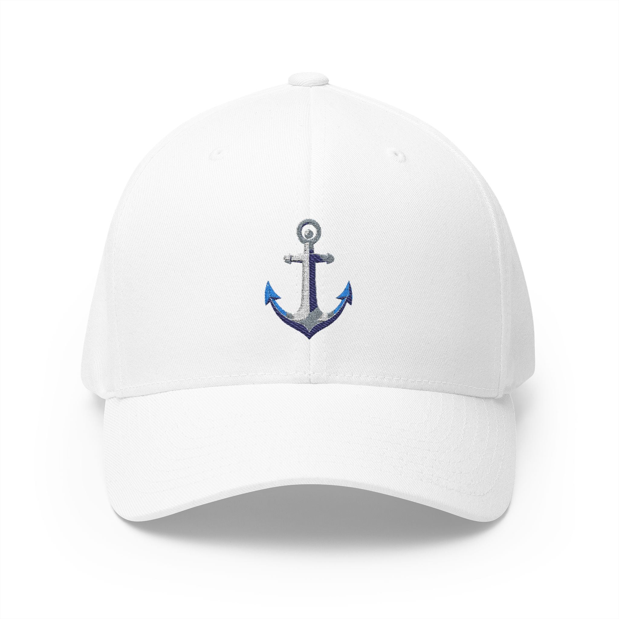 Anchor - Nautical Embroidered Closed-Back Structured Cap