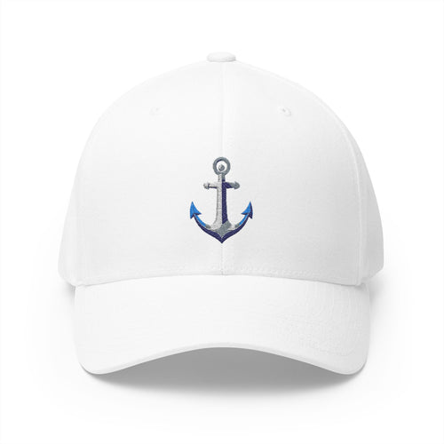 Anchor - Nautical Embroidered Closed-Back Structured Cap