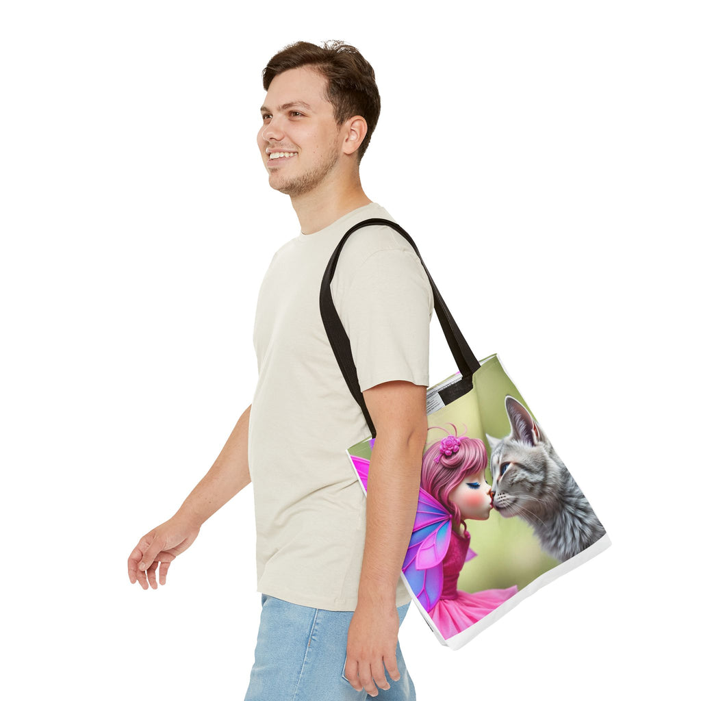 Magical Fairy Cat Tote Bag — Fairy Cat Art Tote