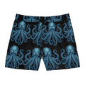 Octopus Print Swim Shorts — Mid-Length Beach Trunks 95% polyester, 5% spandex
