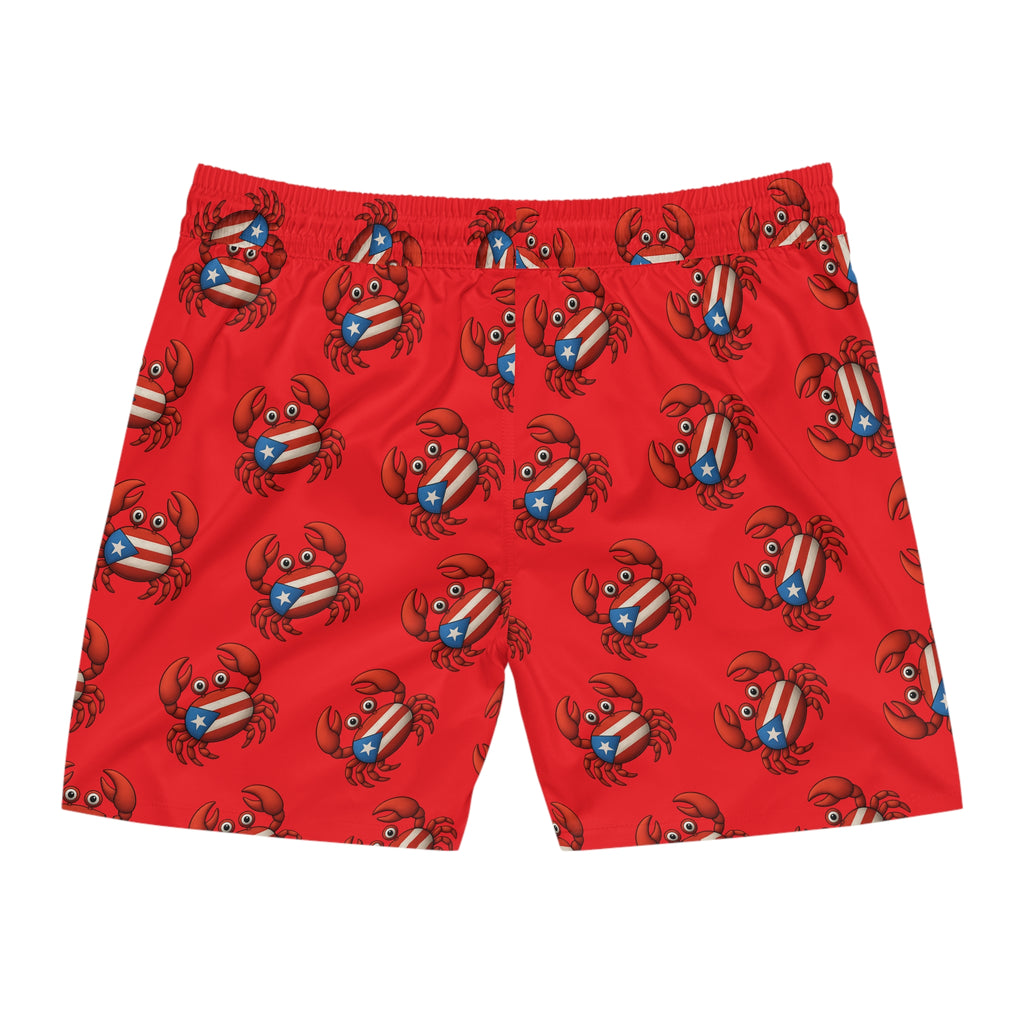 Patriotic Crab Swim Shorts – Puerto Rico Beach Trunks 95% polyester, 5% spandex