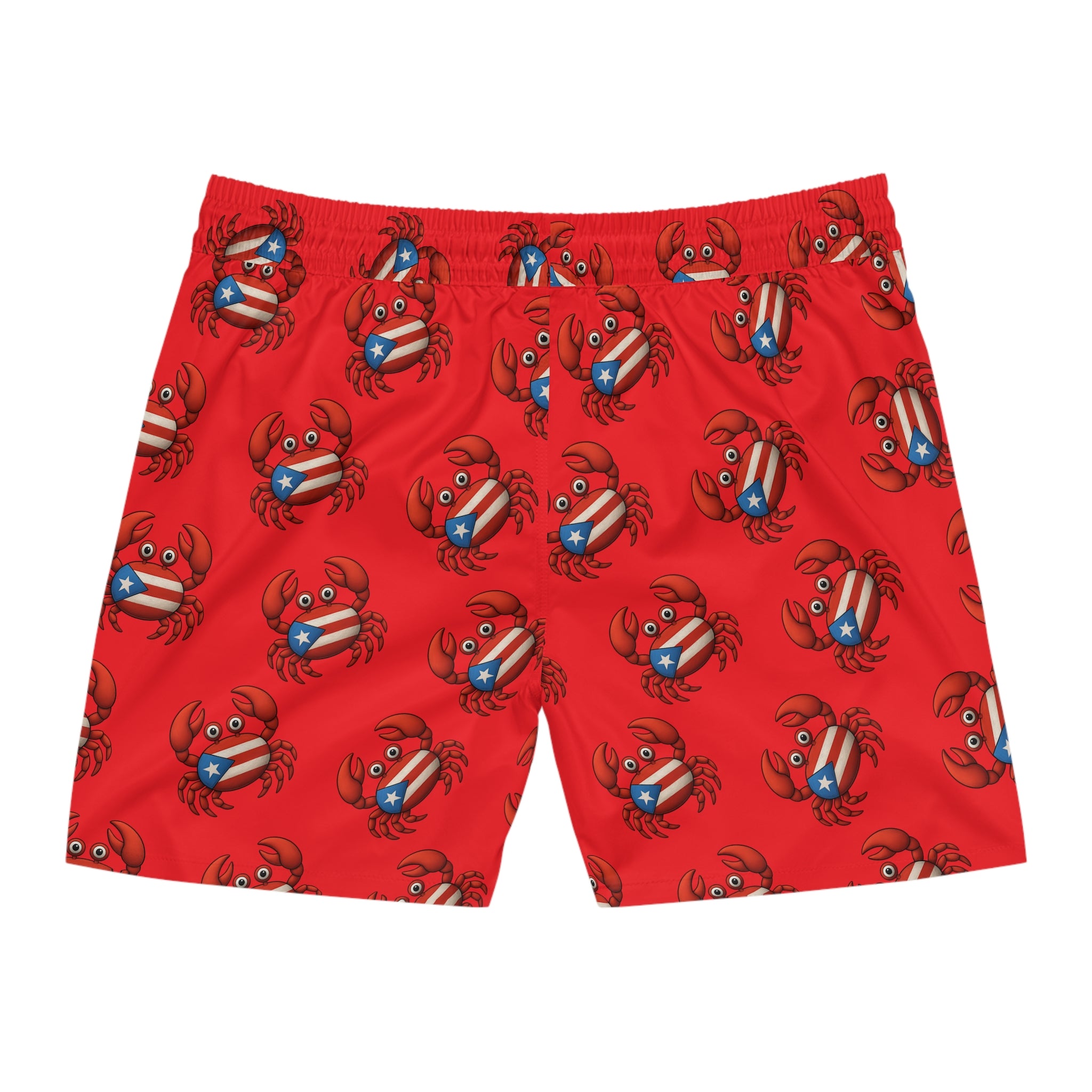 Patriotic Crab Swim Shorts – Puerto Rico Beach Trunks 95% polyester, 5% spandex