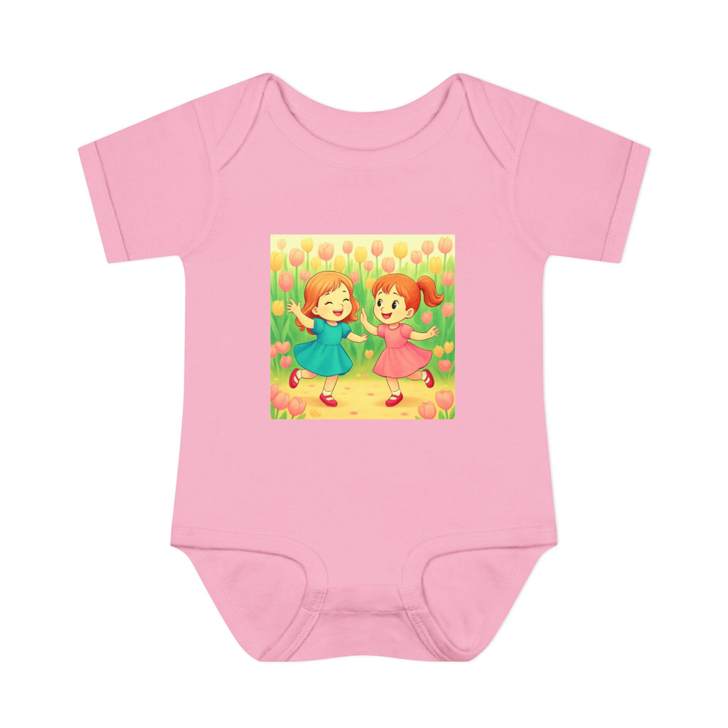 Baby Bodysuit — Spring Tulips Flowers
