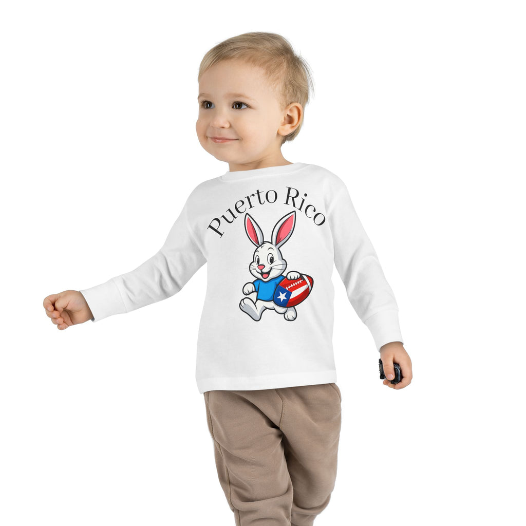 Benito Bowl Cartoon Toddler Long Sleeve Tee | USA Stars Stripes