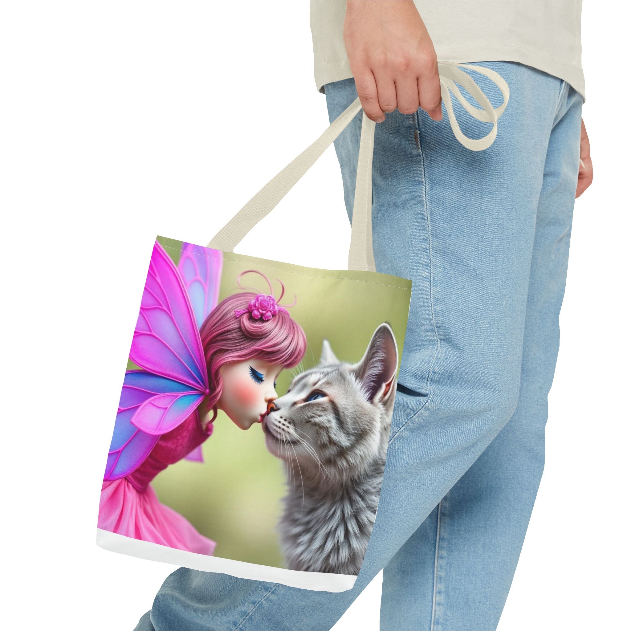 Magical Fairy Cat Tote Bag — Fairy Cat Art Tote