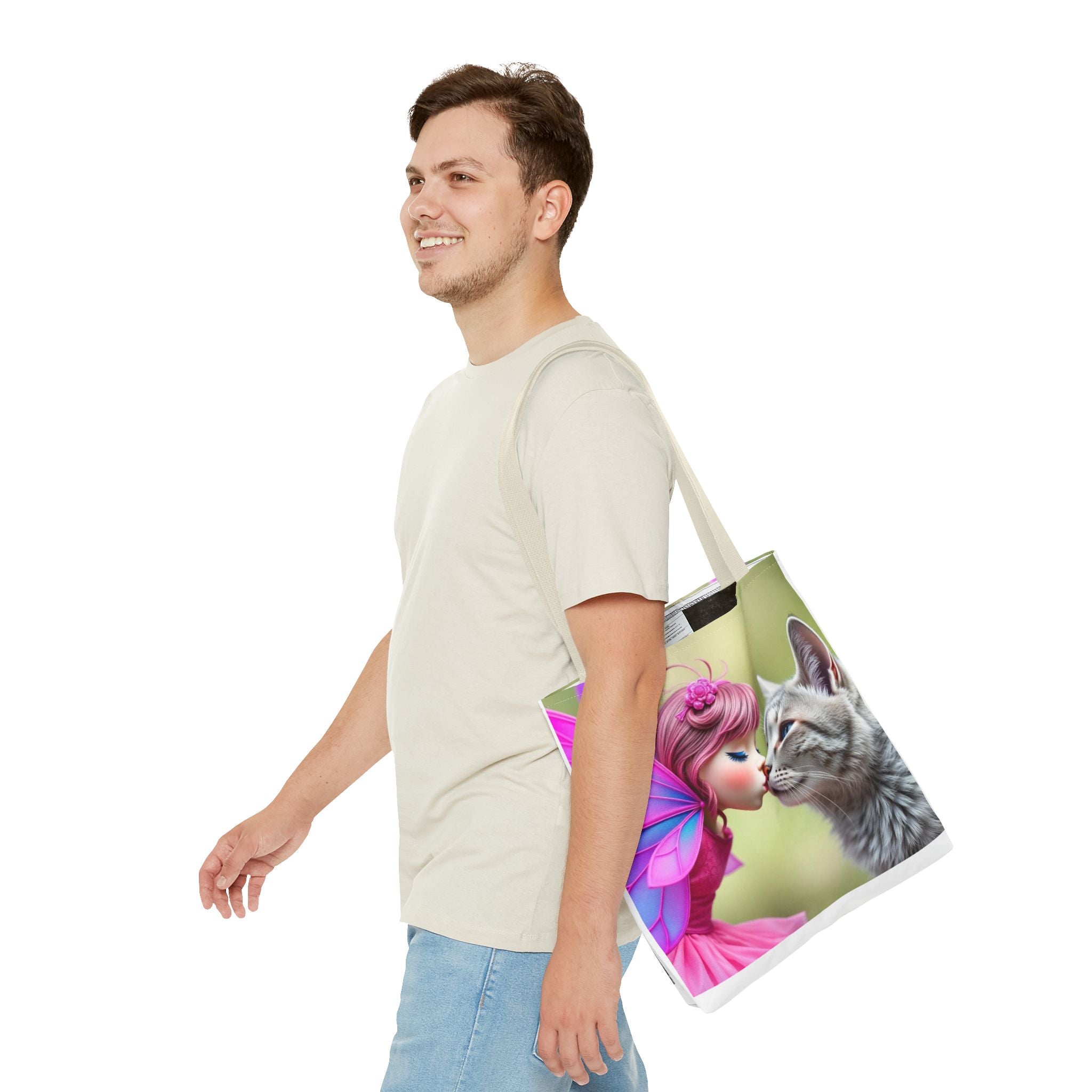 Magical Fairy Cat Tote Bag — Fairy Cat Art Tote