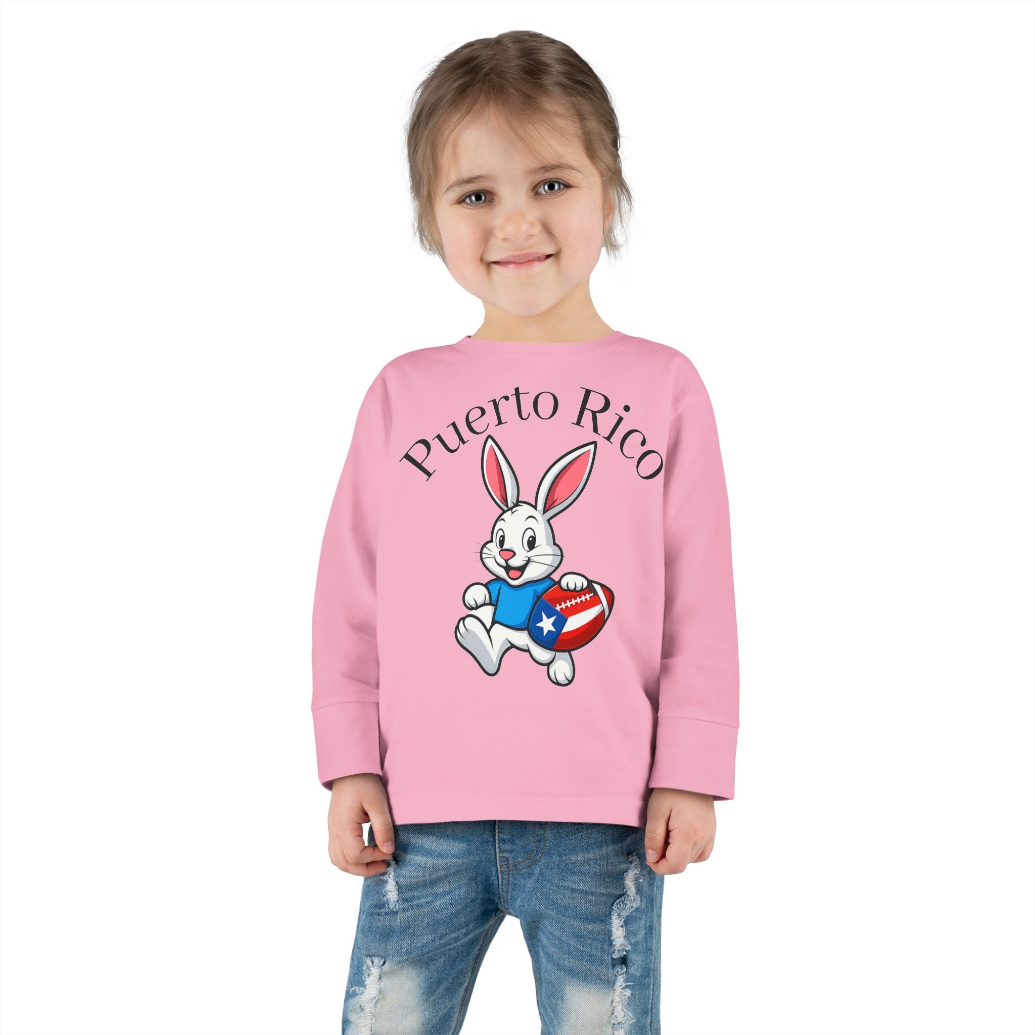Benito Bowl Cartoon Toddler Long Sleeve Tee | USA Stars Stripes