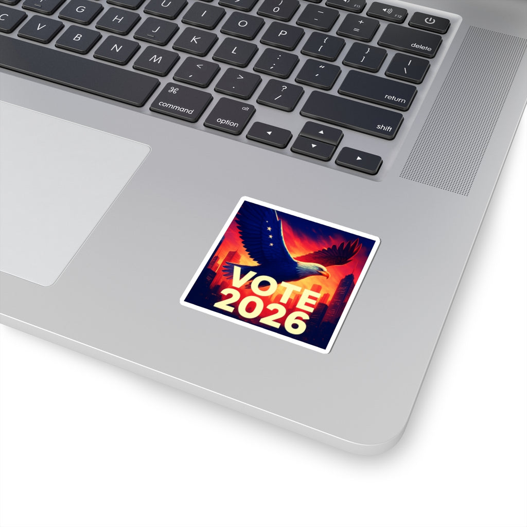 Vote 2026 Eagle Sticker — Patriotic Kiss-Cut Political Campaign Decal