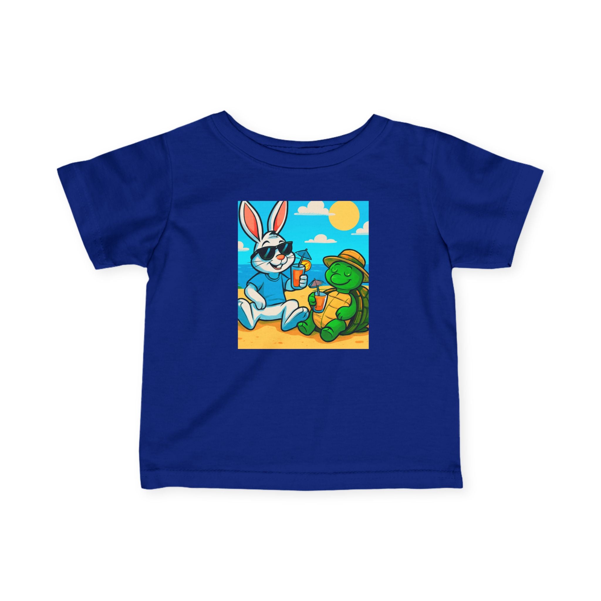 Infant Tee — Beach Bunny & Turtle Friends Graphic
