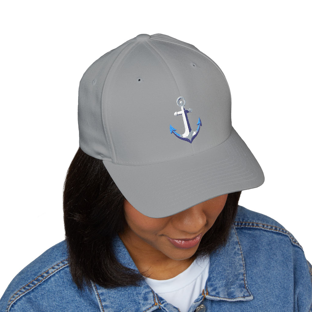 Anchor - Nautical Embroidered Closed-Back Structured Cap