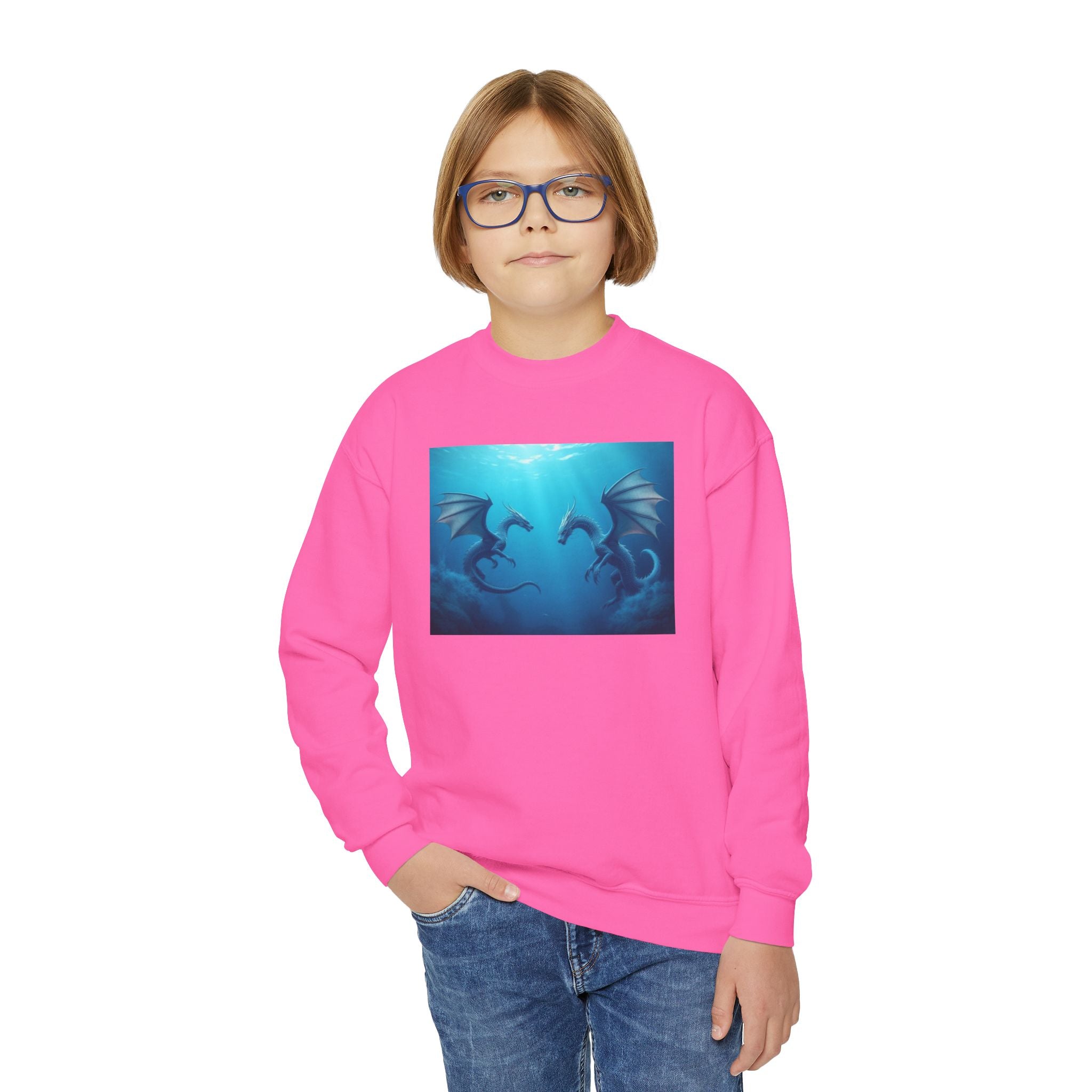 Blue Sea Dragons Adventure Crewneck Sweatshirt