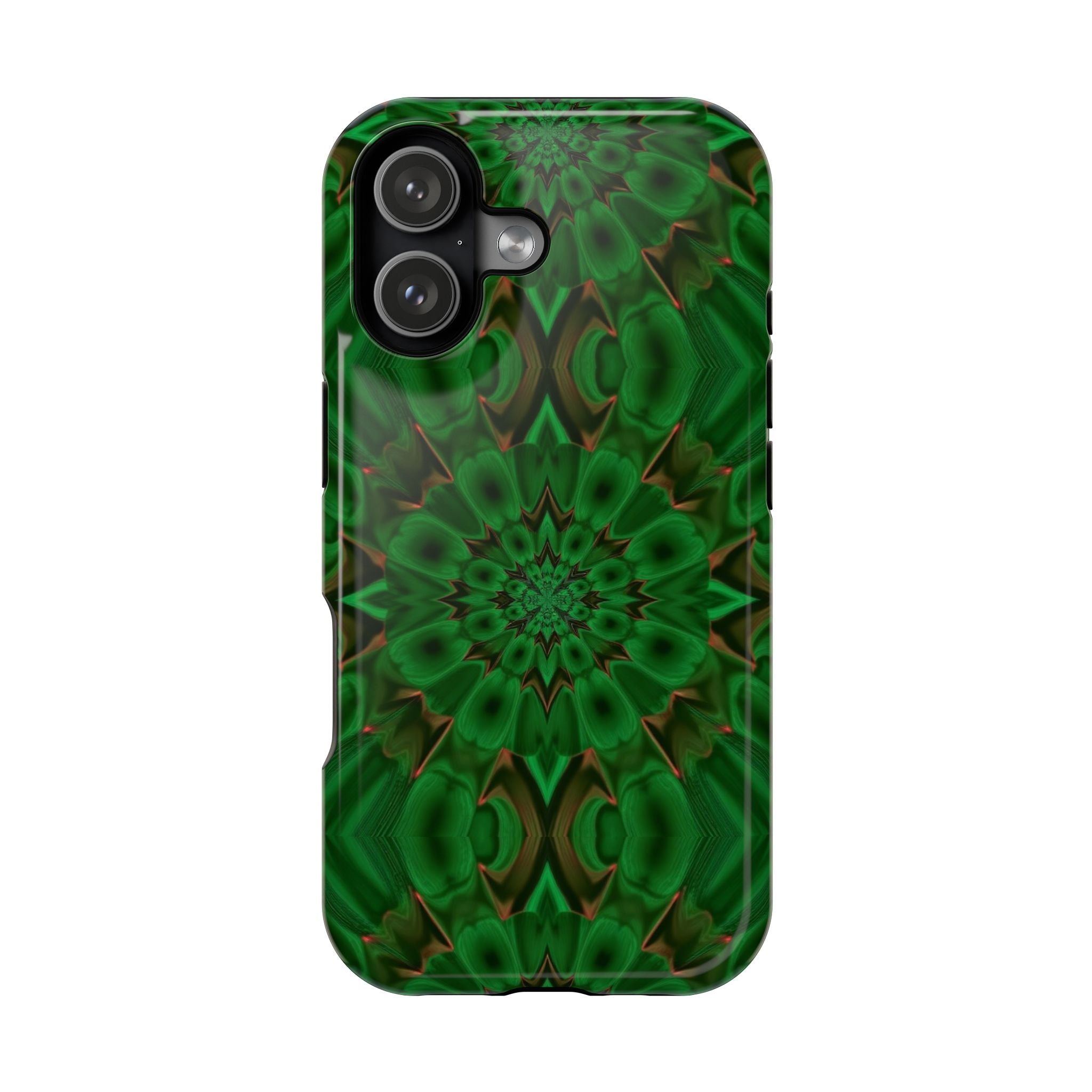 Green Kaleidoscope Magnetic Impact-Resistant Phone Case S-26