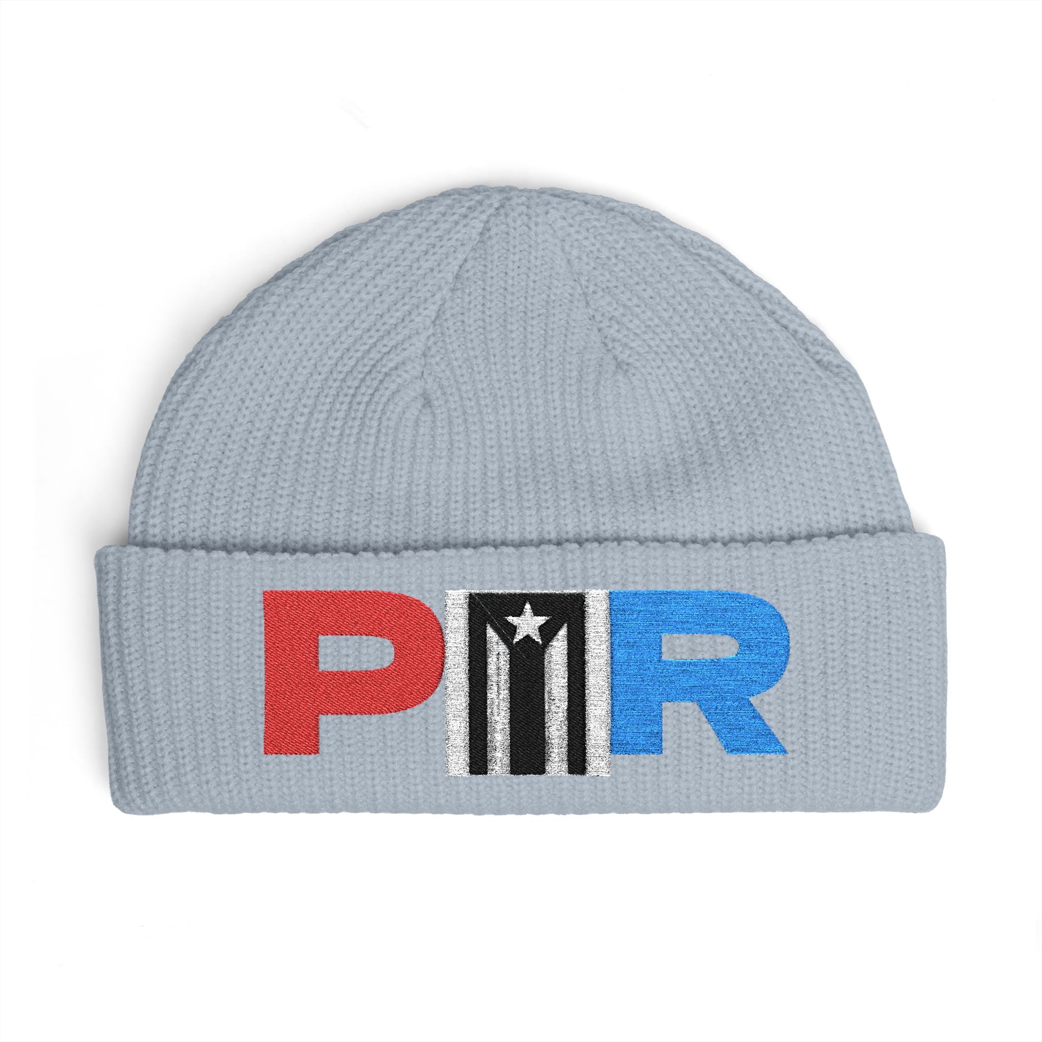 Puerto Rico Resistencia Flag Cuff Beanie — Embroidered Boricua Pride Knit Hat