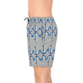 Anchor Men's Swim Shorts — Nautical Mid-Length Beach Trunks 95% polyester, 5% spandex