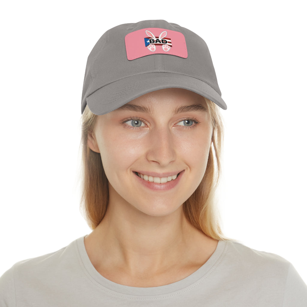 Dad Hat — "Puerto Rico Bunny" Leather Patch Baseball Cap