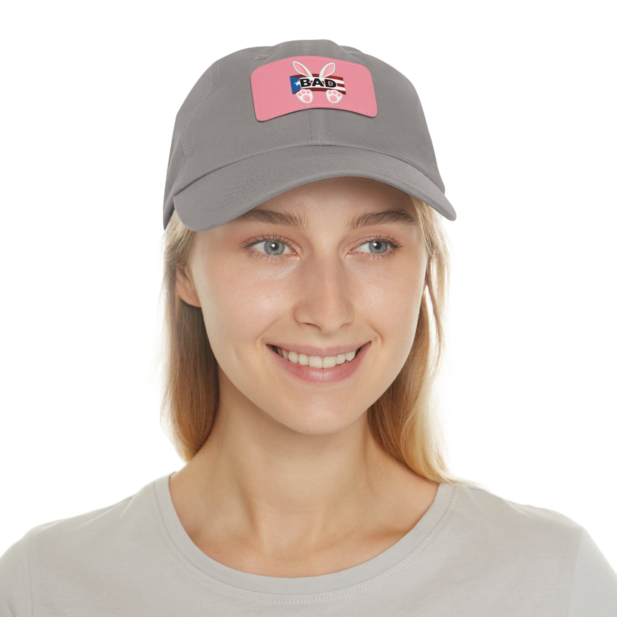 Dad Hat — "Puerto Rico Bunny" Leather Patch Baseball Cap