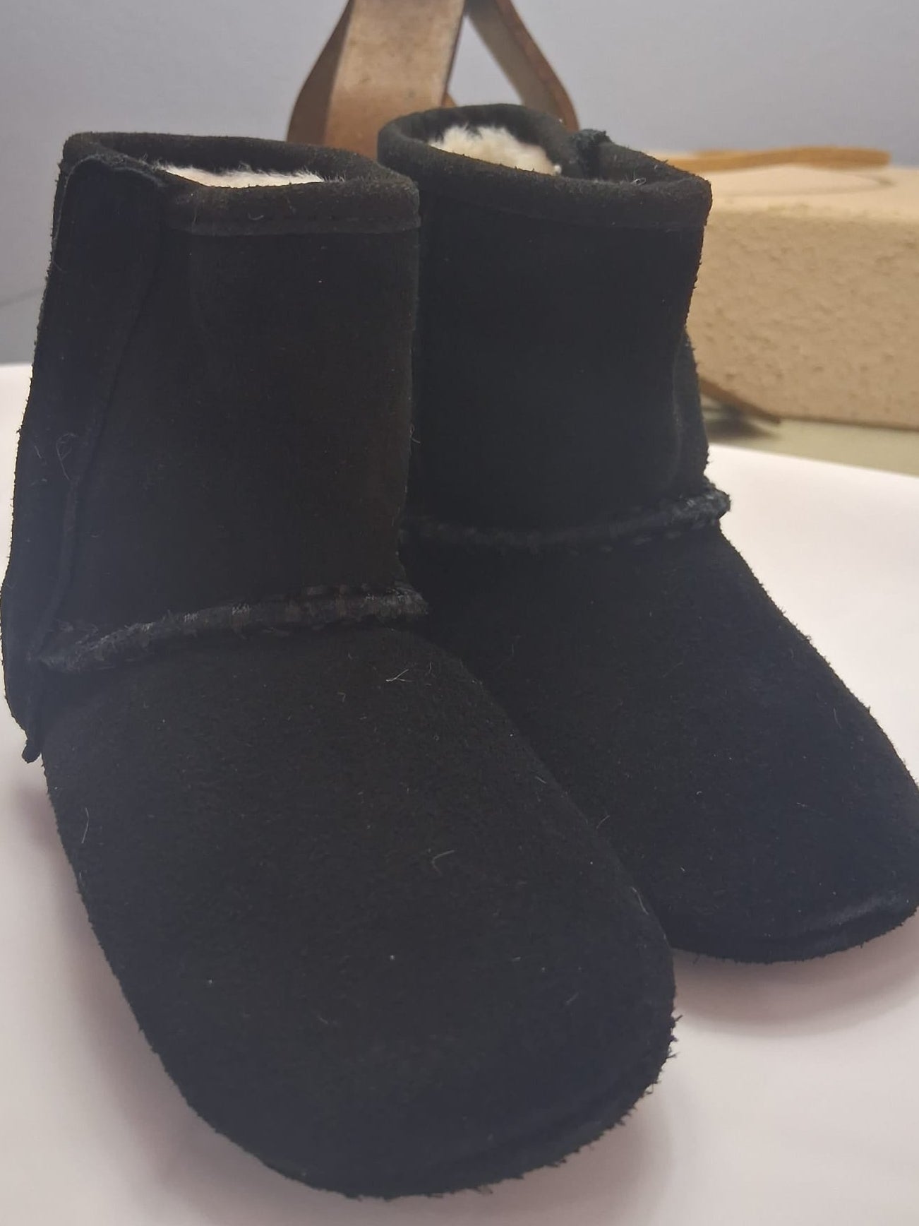 Baby Boots Soft Soled Suede Black 18 months