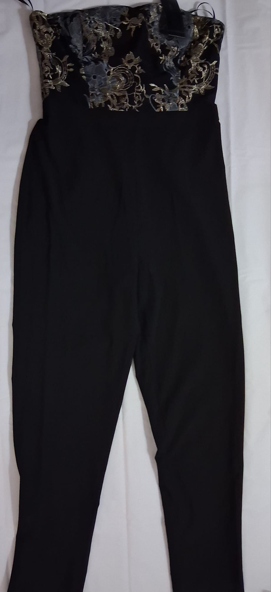 Strapless Jumpsuit Bluestone Combo BCBG Medium