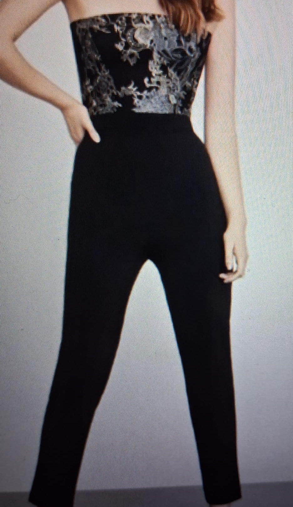Strapless Jumpsuit Bluestone Combo BCBG Medium
