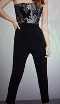 Strapless Jumpsuit Bluestone Combo BCBG Medium