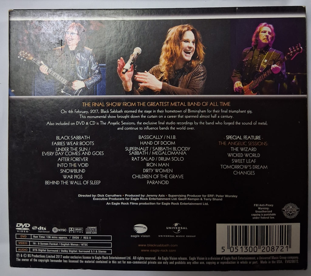 BLACK SABBATH THE END BIRMINGHAM DVD+CD Pre-Owned